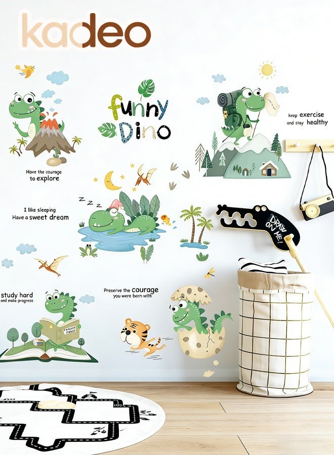 kadeo Dinosaur Wall Decals, Waterproof, PVC Material Wallpaper, Reusable Peel and Stick Vinyl Stickers for Kids’ Room,  Nursery & Playroom, Removable Wall Sticker Decoration - Image 2